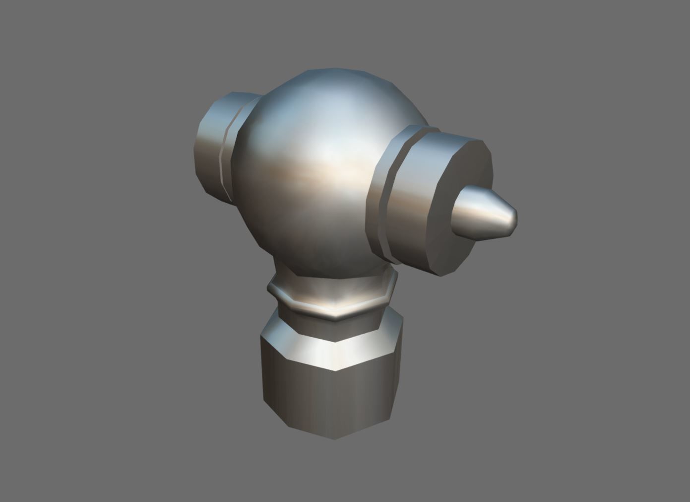 Fire Hydrant Low-poly 3D model_6