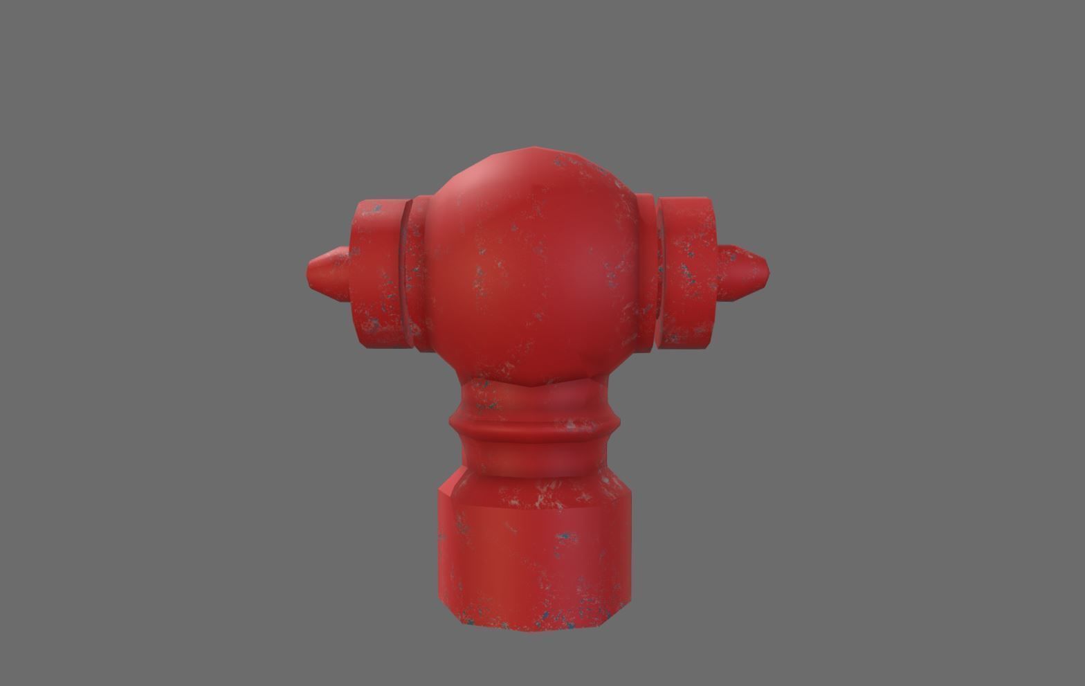 Fire Hydrant Low-poly 3D model_1