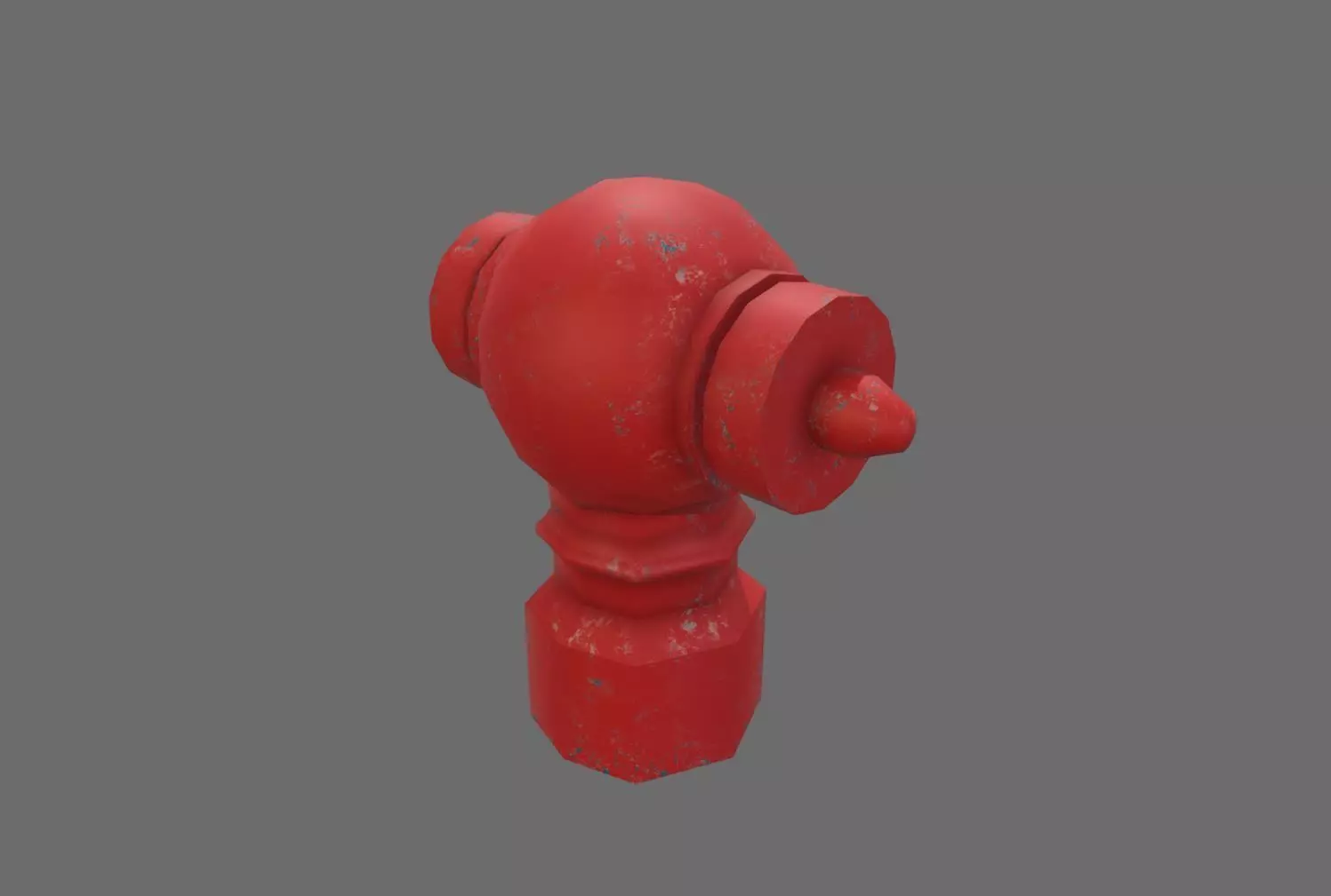 Fire Hydrant Low-poly 3D model_0