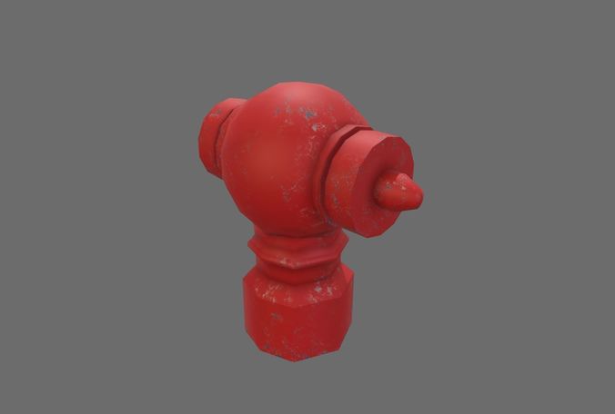Fire Hydrant Low-poly 3D model