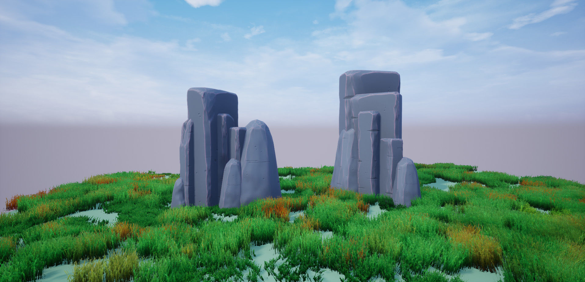 Stylized rocks 2 Low-poly 3D model_2