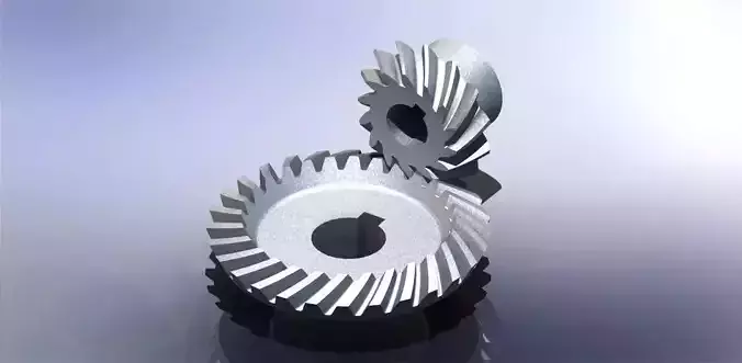 Spiral bevel gear Free 3D model