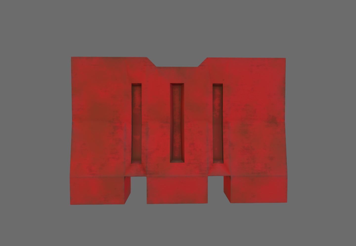 Traffic Barrier 3D model_1