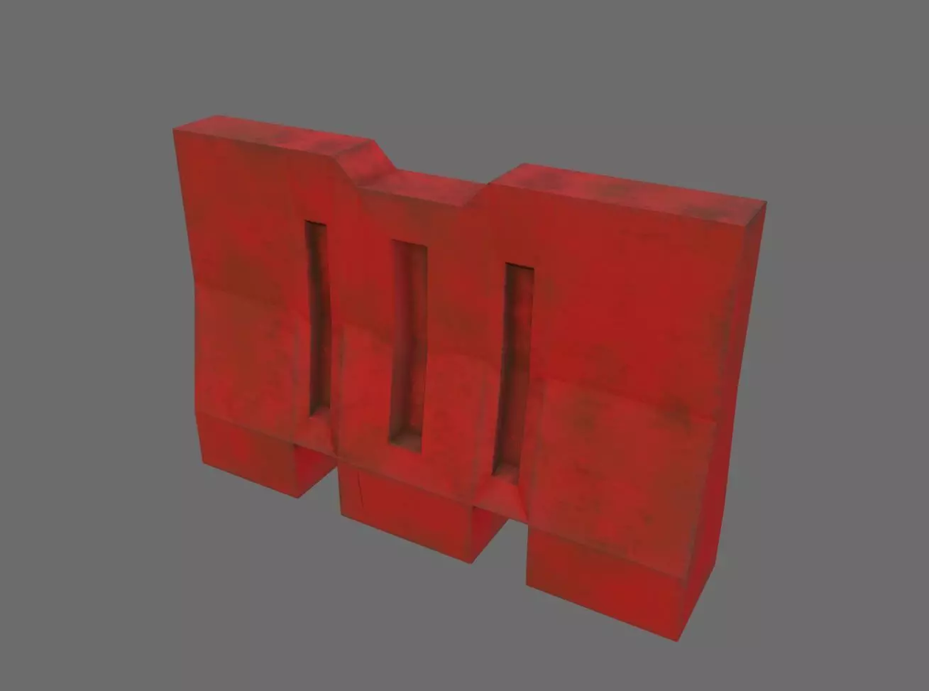 Traffic Barrier 3D model_0