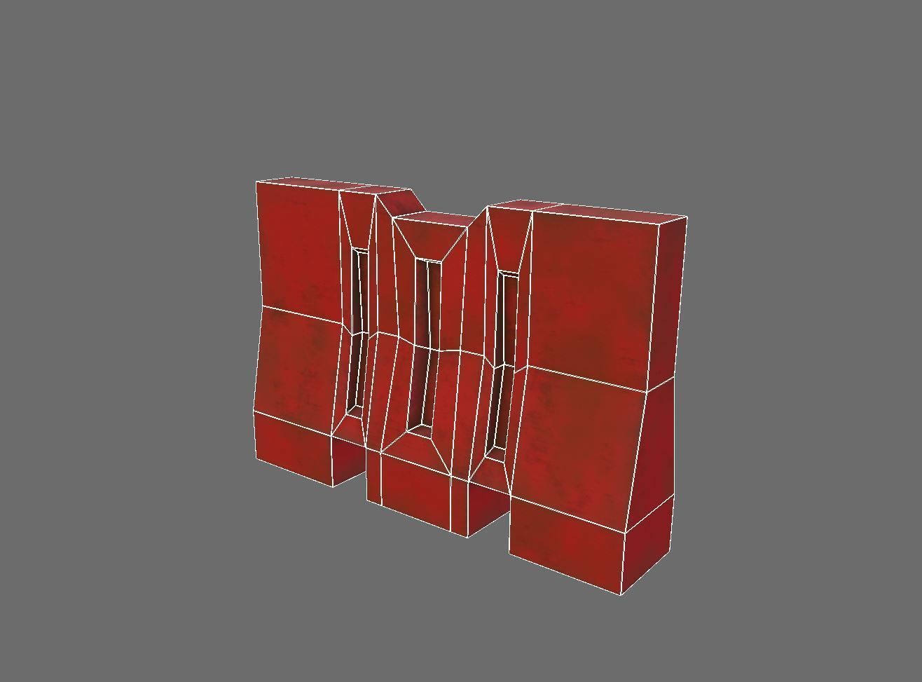 Traffic Barrier 3D model_5