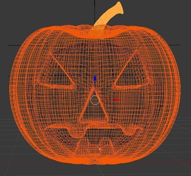 Jack-O-Lantern lamp Halloween Pumpkin 3D model animation 3D model_7