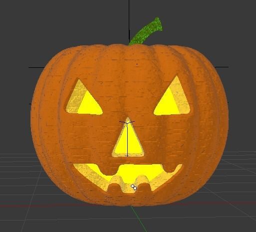 Jack-O-Lantern lamp Halloween Pumpkin 3D model animation 3D model_5
