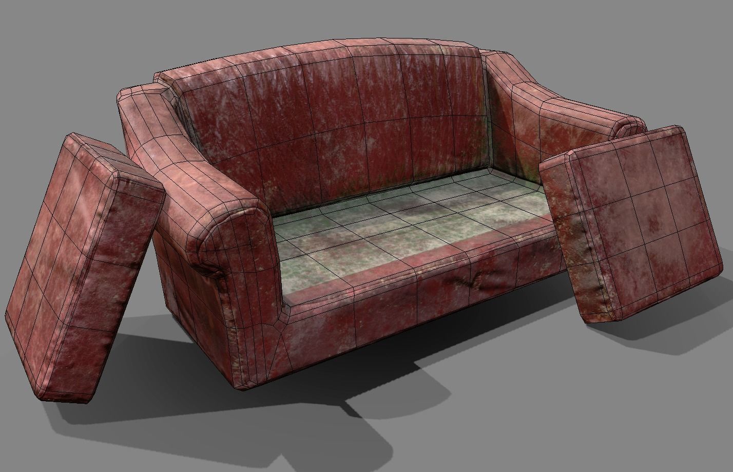 Abandoned Items Low poly model Low-poly 3D model_7