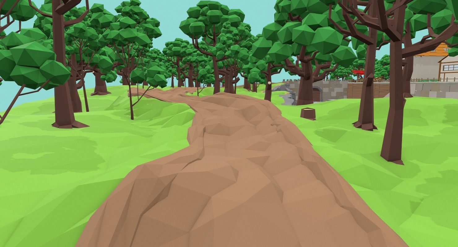 Medieval Castle Low-poly 3D model_13