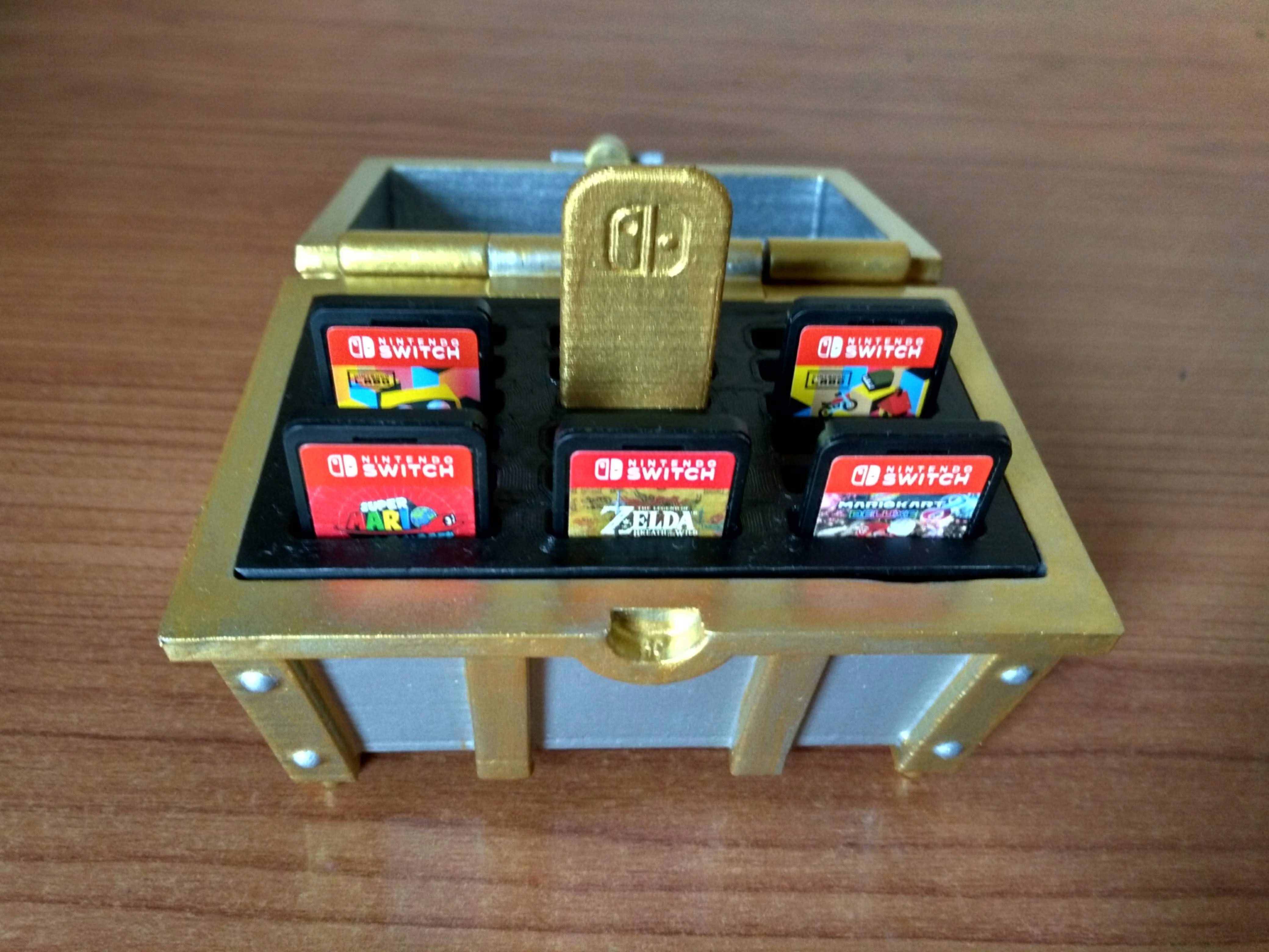 Zelda Treasure chest and Cartridge storage 3D print model_3