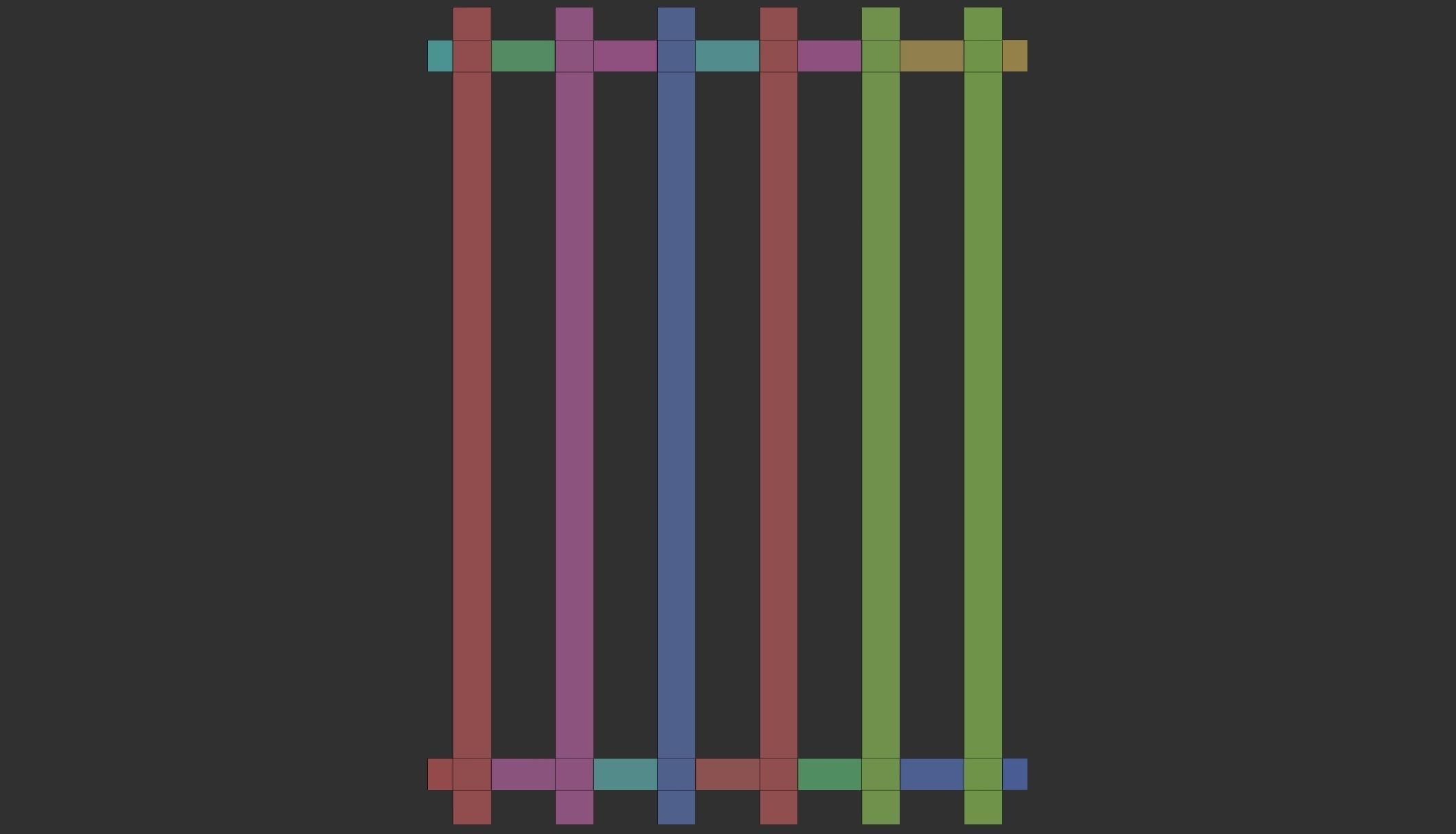 Rail Wood Low-poly 3D model_4