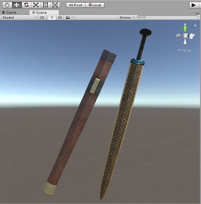 Ancient Chinese Sword Free low-poly 3D model_6
