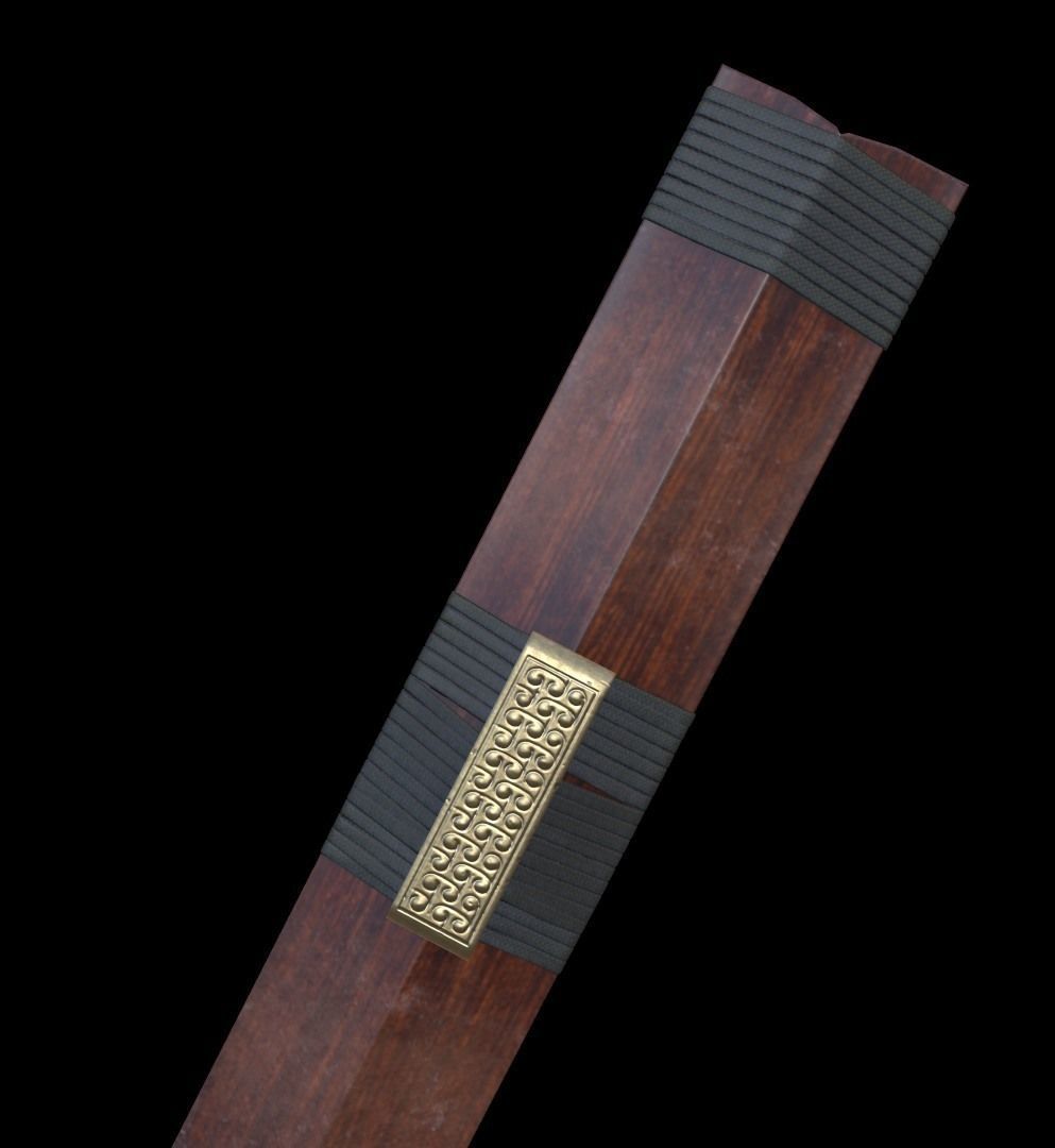 Ancient Chinese Sword Free low-poly 3D model_4