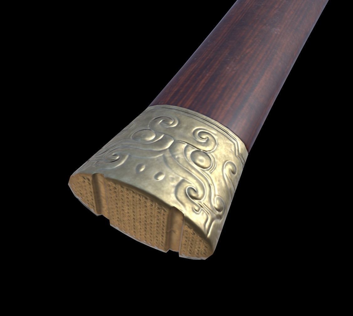 Ancient Chinese Sword Free low-poly 3D model_5