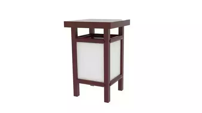 Kagone Japanese Lamp Free Free low-poly 3D model