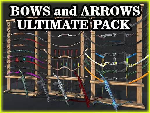 Ultimate Bows and Arrows Vol1 Low-poly 3D model