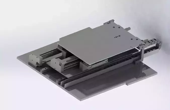 Double stroke cylinder slide rail module
