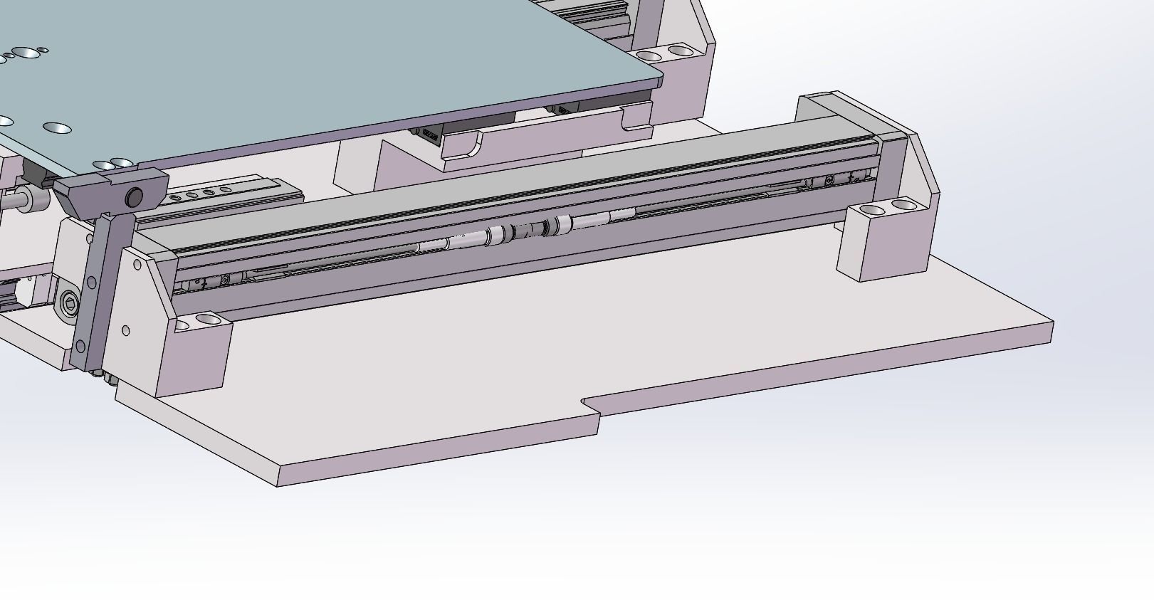 Double stroke cylinder slide rail module 3D model_6