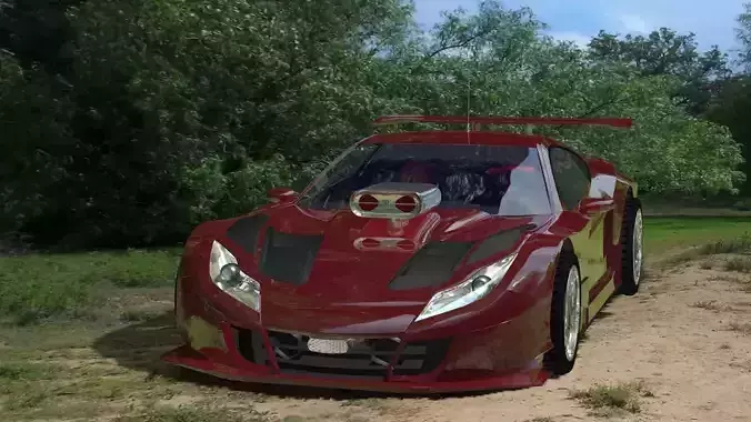 Low Poly Race Car  Free low-poly 3D model