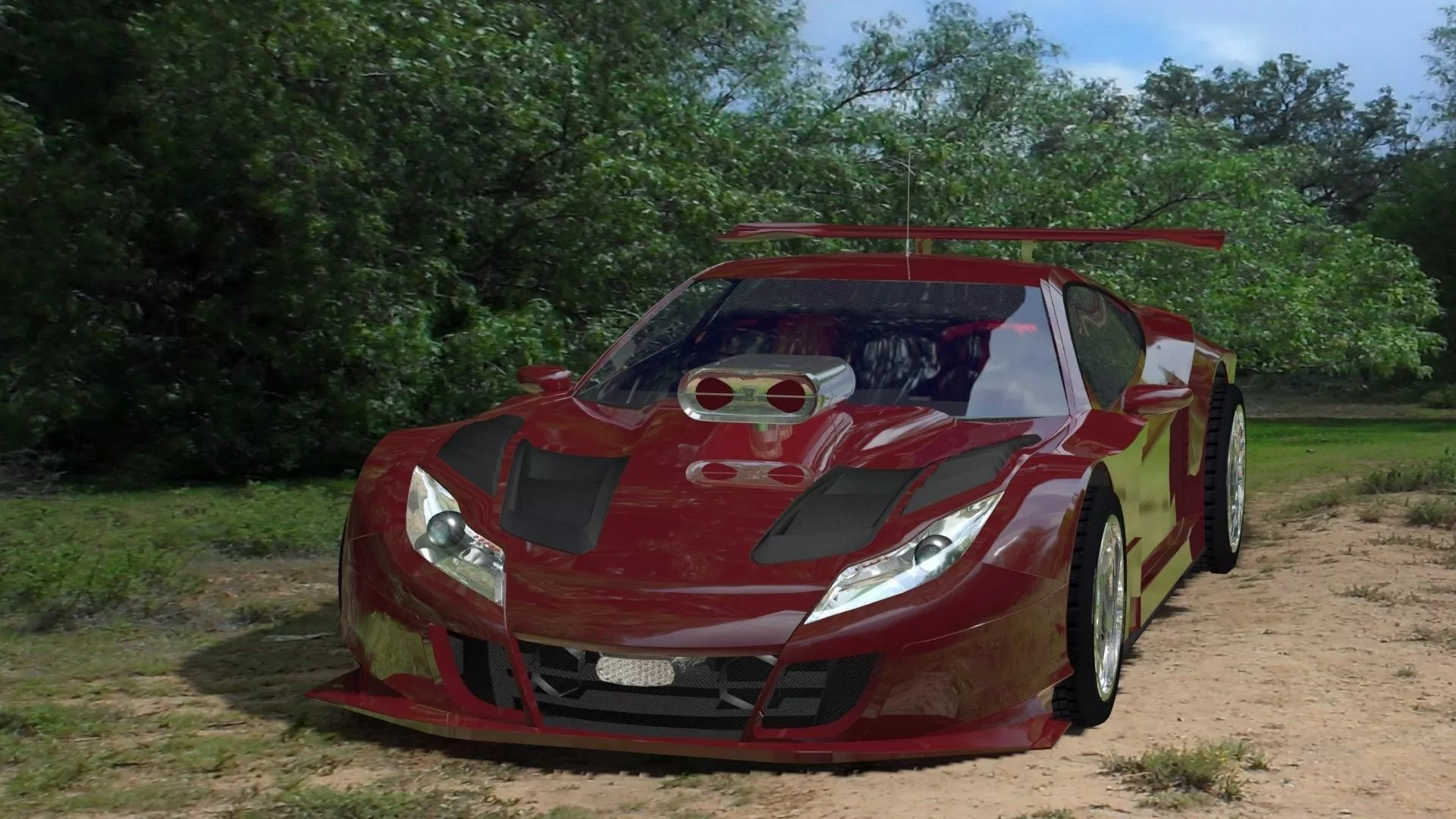 Low Poly Race Car Free low-poly 3D model