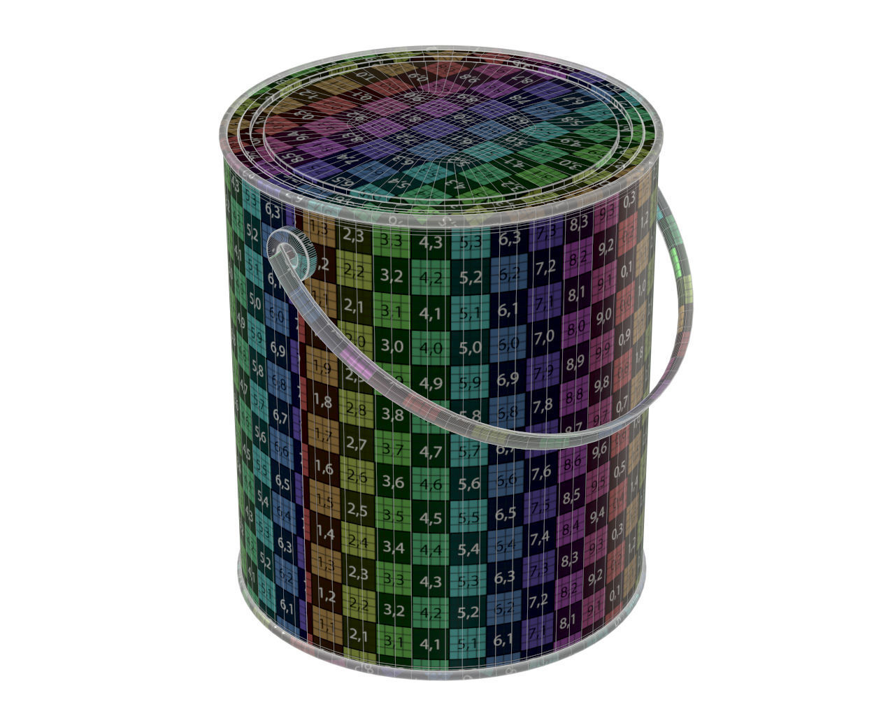 paint tin can 3D model_5