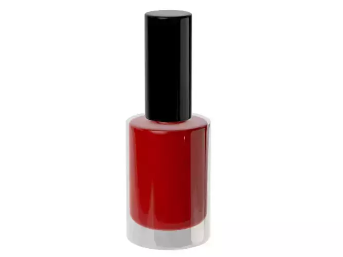 nail polish red 3D model