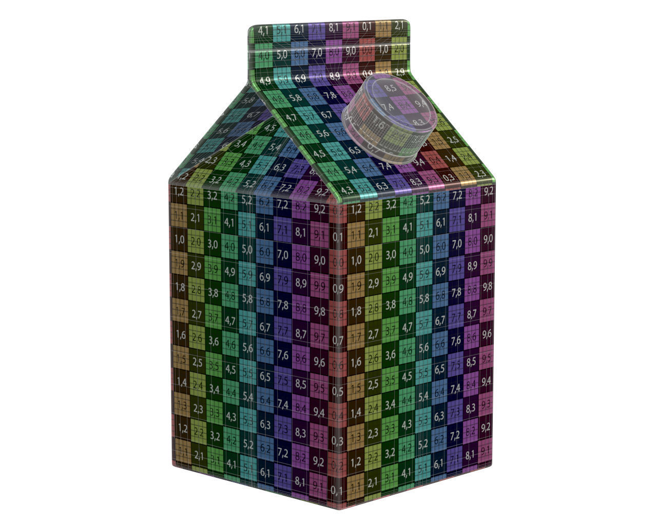 milk packing small 3D model_5