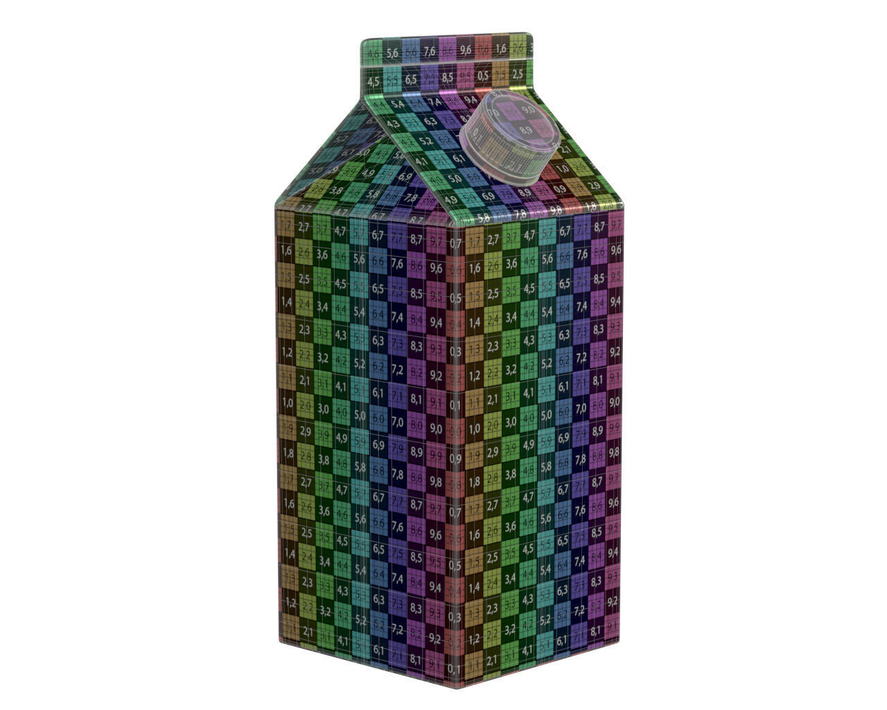 milk packing medium 3D model_5