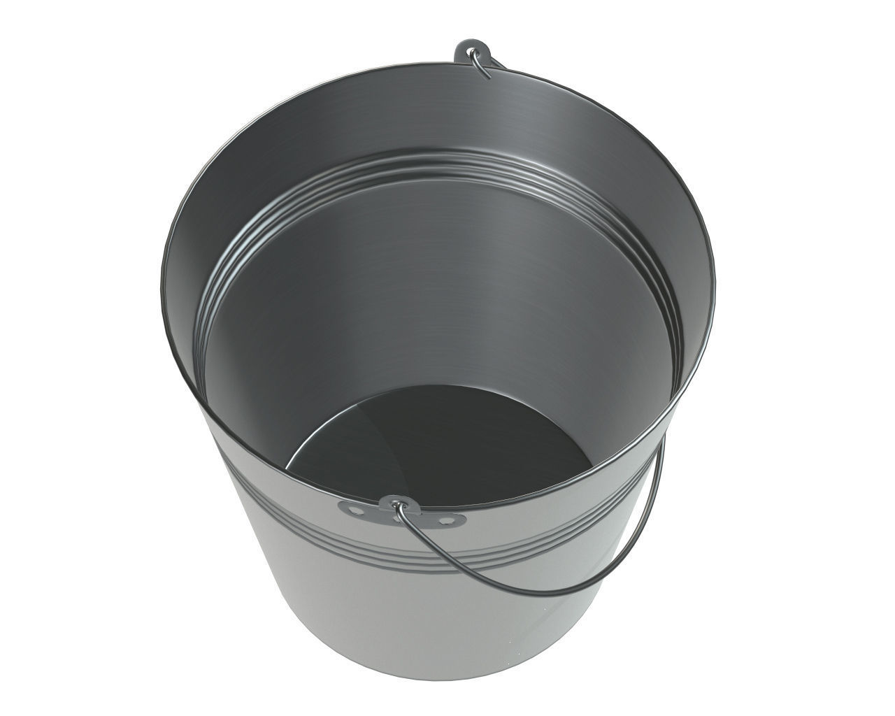 metal bucket 3D model_2