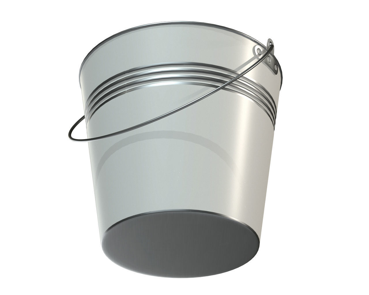 metal bucket 3D model_1