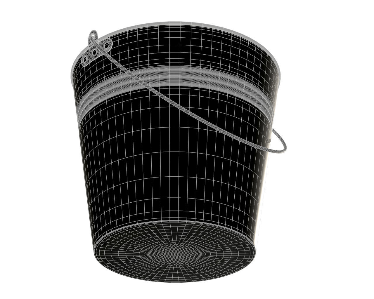 metal bucket 3D model_4