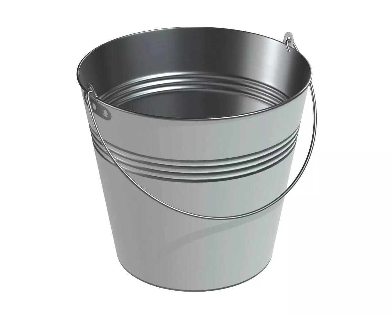 metal bucket 3D model_0