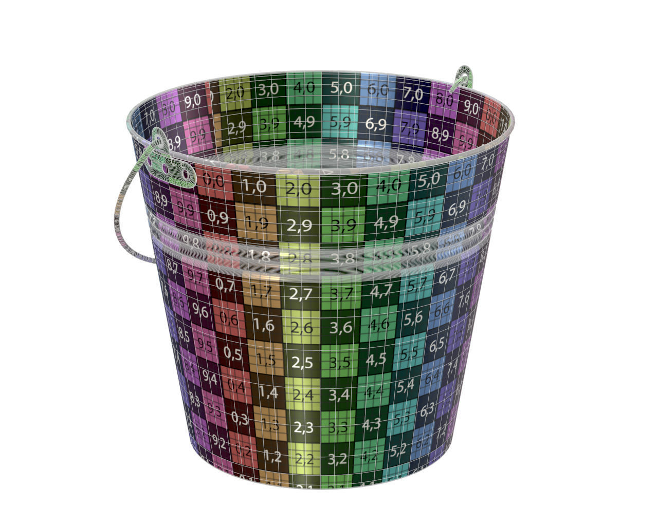 metal bucket 3D model_5