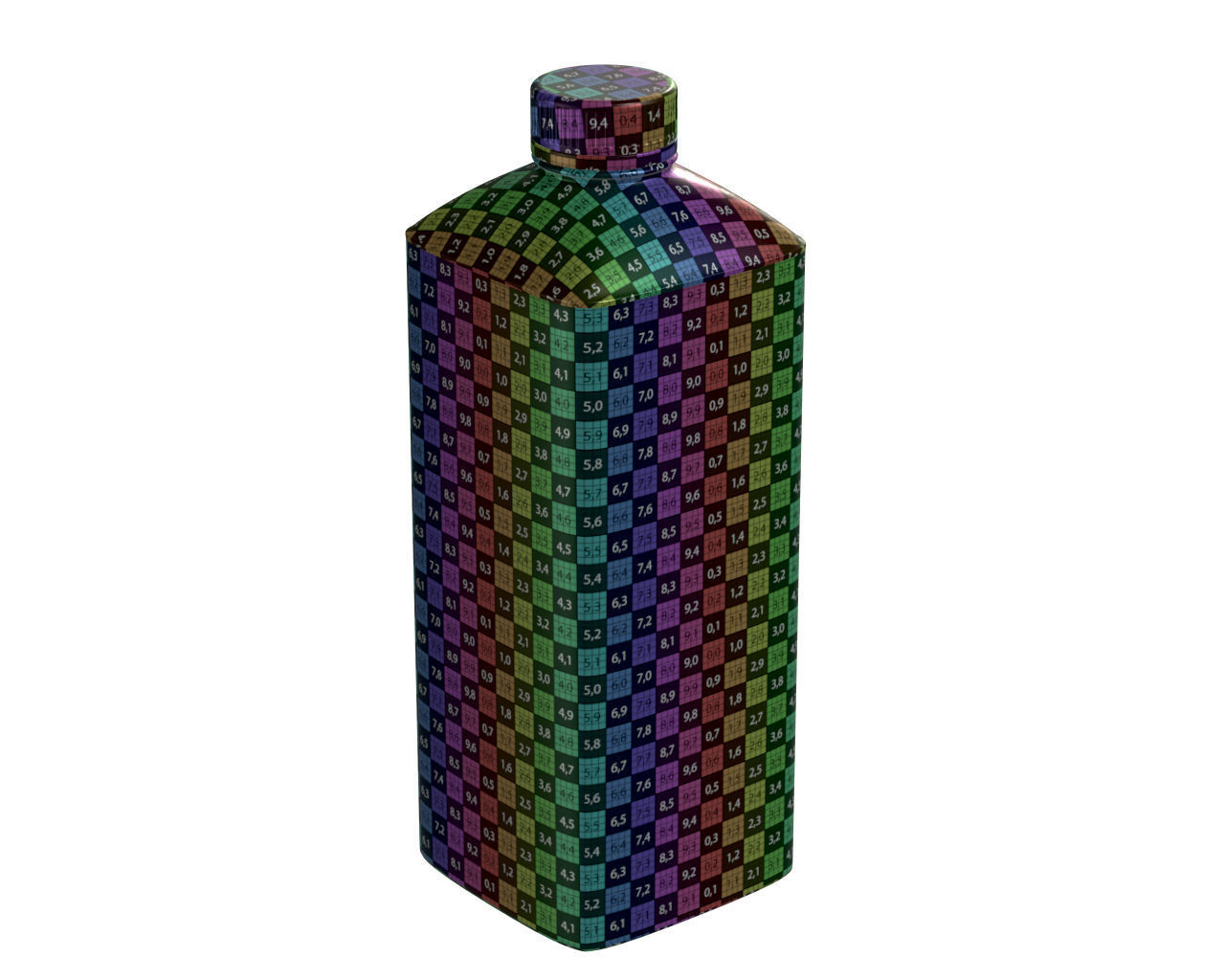 kefir bottle 3D model_8