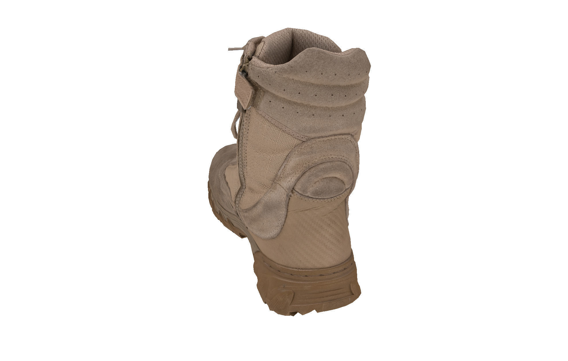 Military boot Low-poly 3D model_2