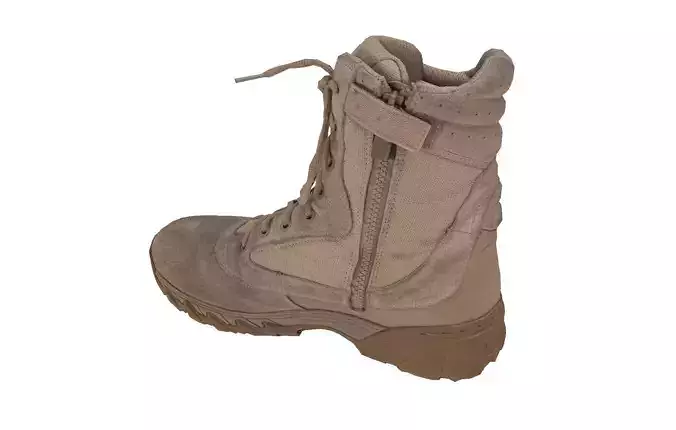 Military boot Low-poly 3D model