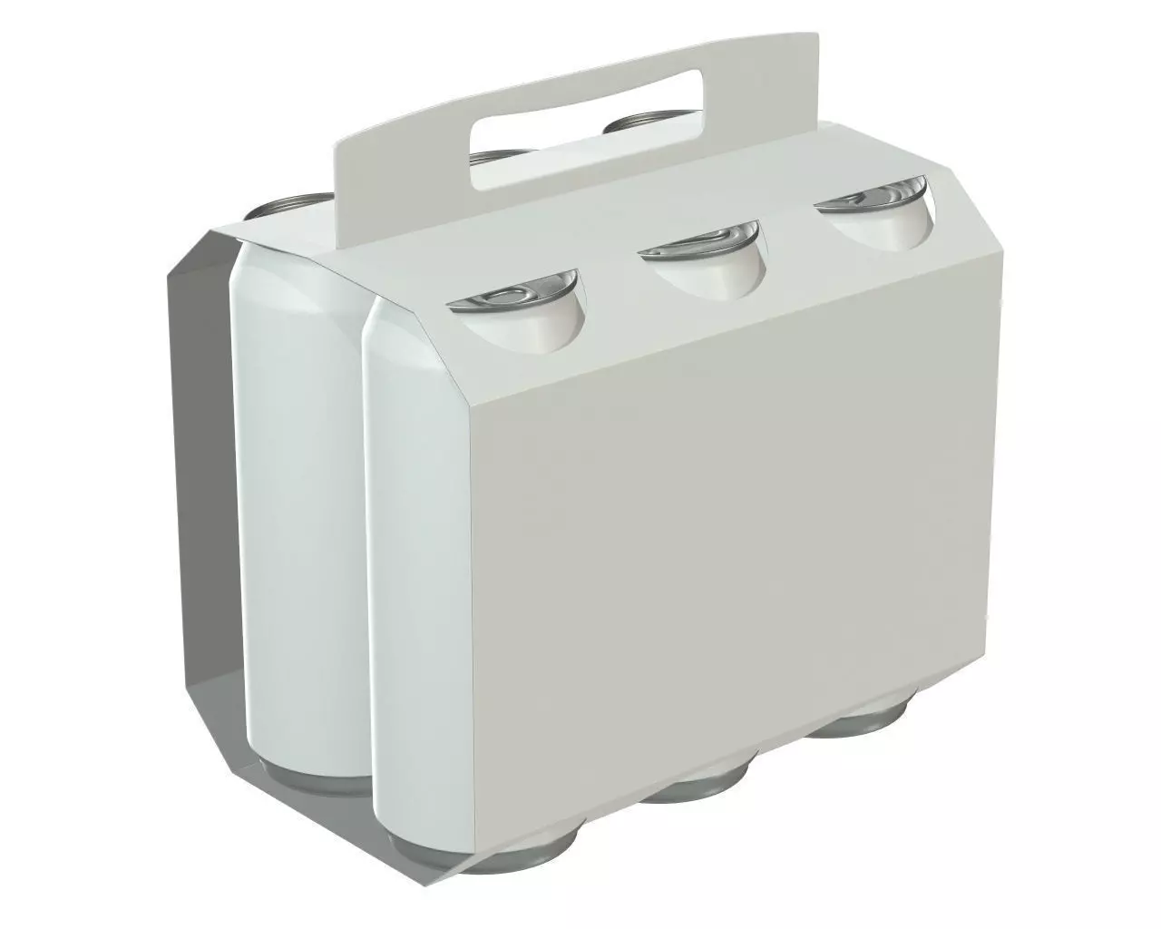 beer package with handle 3D model_0