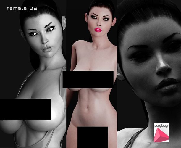 Female 02 Low-poly 3D model