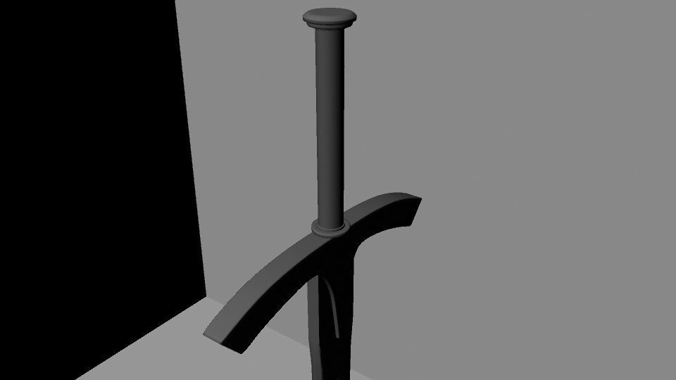 sword witcher 3 3D model_1