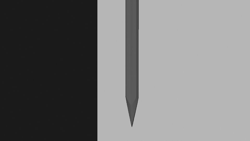 sword witcher 3 3D model_2