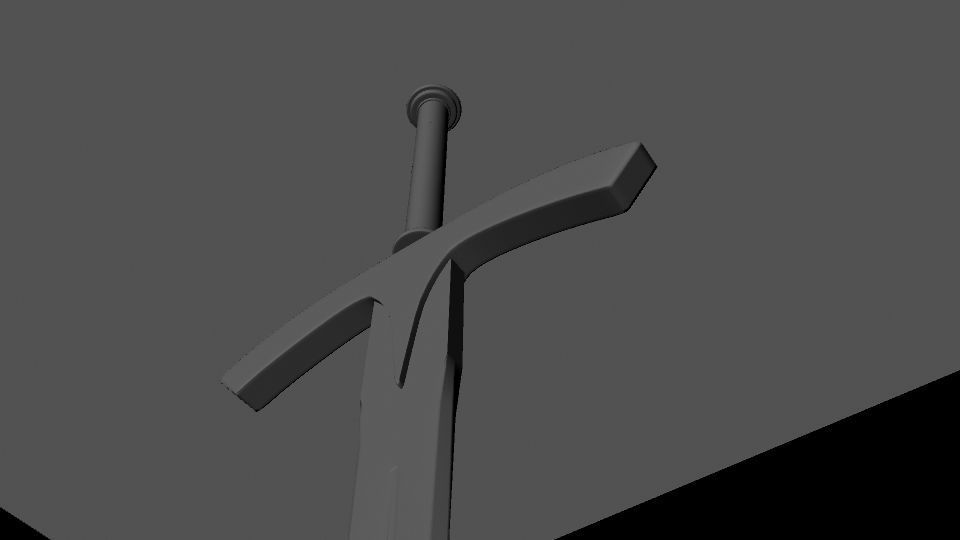 sword witcher 3 3D model_3