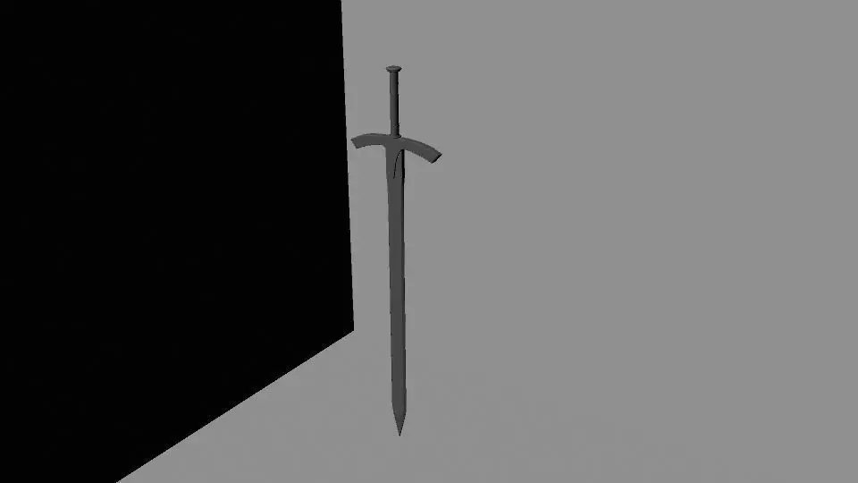 sword witcher 3 3D model_0