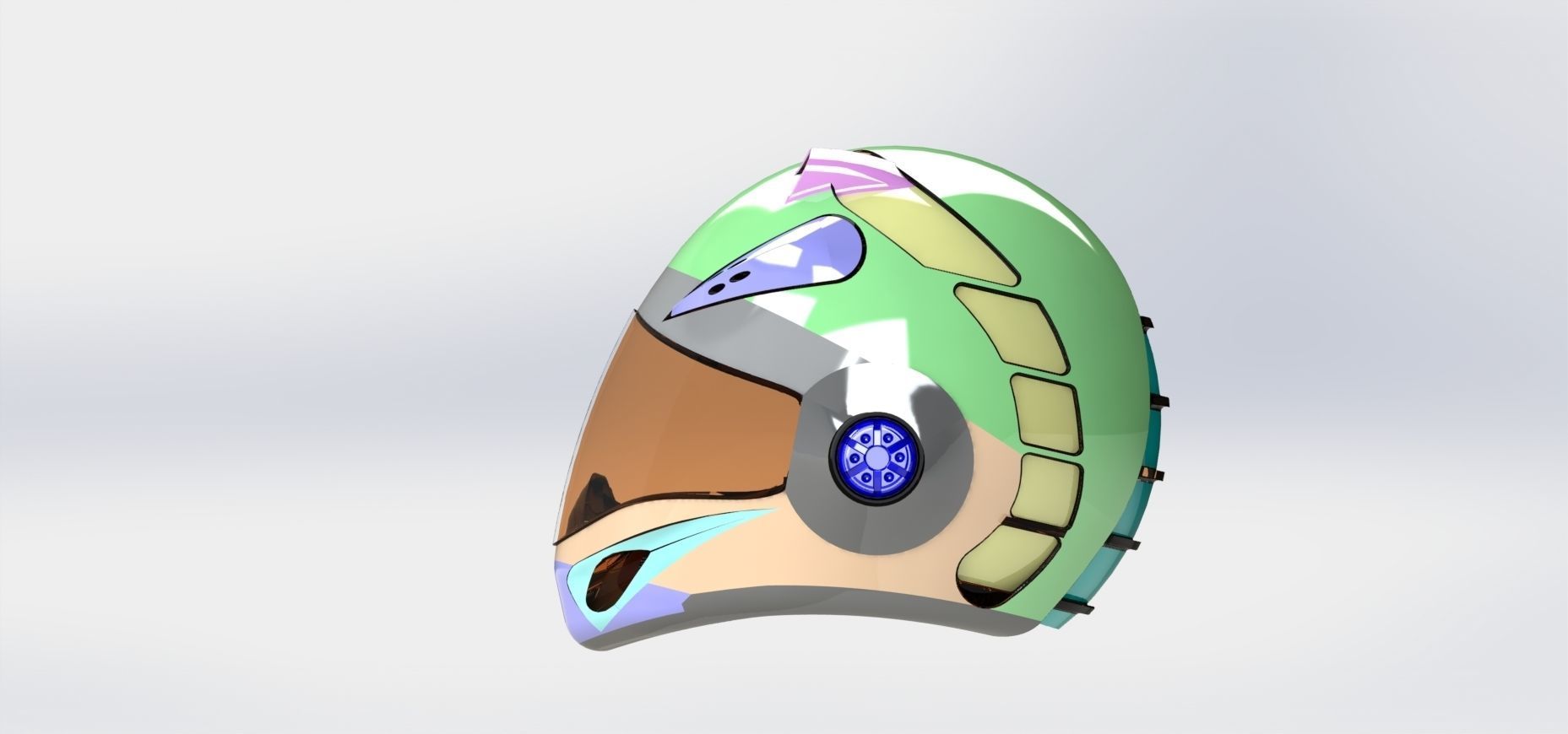 Helmet motorcycle model 3D model_1