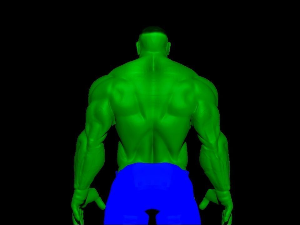 silver man Low-poly 3D model_13