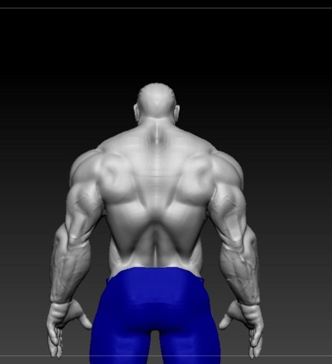 silver man Low-poly 3D model_2