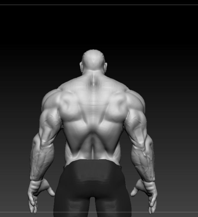 silver man Low-poly 3D model_3