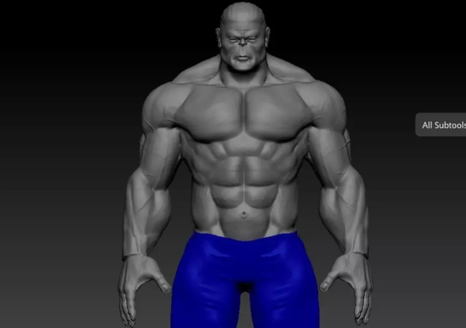 silver man Low-poly 3D model_0