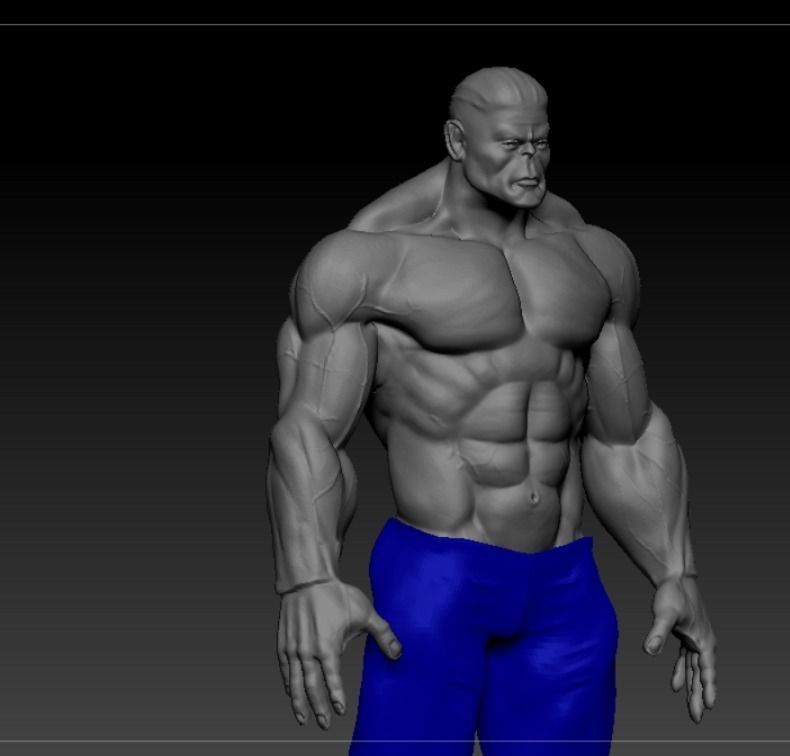 silver man Low-poly 3D model_5