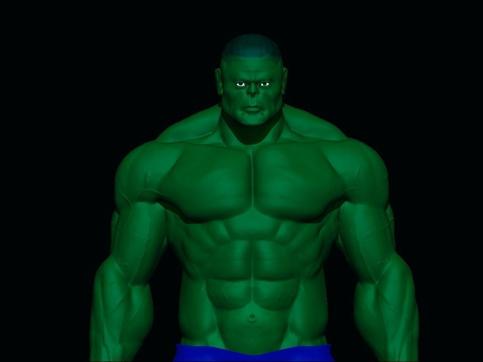 silver man Low-poly 3D model_11