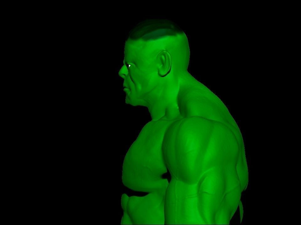 silver man Low-poly 3D model_14